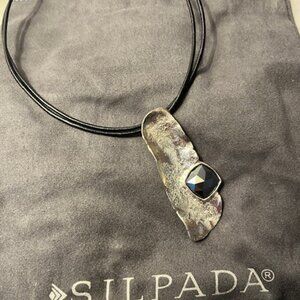 Silpada Sterling - Black Stone Statement Necklace